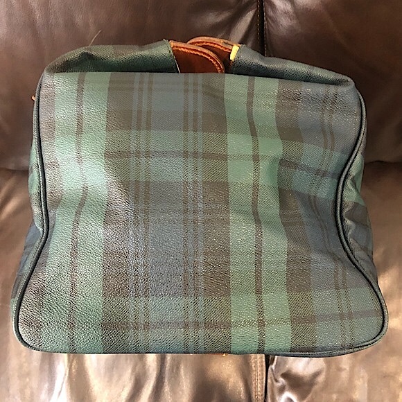 K RALPH LAUREN Black Watch Plaid Speedy Boston Travel Vacation Camp Shoulder Bag - Picture 14 of 17